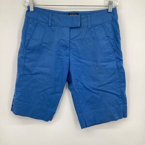 Ladies Adidas Stretch Bermuda Shorts Blue size 8 inseam 11.75